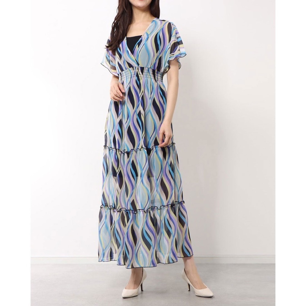 Kate and Lily | Tiered Patterned Maxi Dress